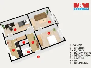 Prodej bytu 3+1, Havlíčkův Brod, U Pekárny, 68 m2