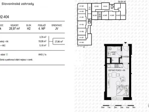Pronájem bytu 1+kk, Olomouc, Loudova, 28 m2