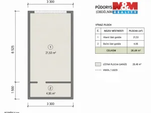 Prodej garáže, Šlapanice, Brněnská Pole, 26 m2
