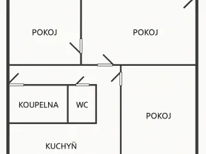 Prodej bytu 3+1, Jirkov, SNP, 68 m2