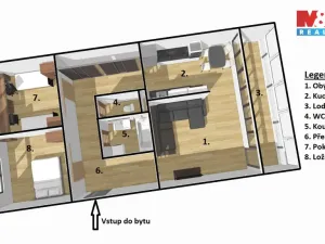 Prodej bytu 3+1, Praha - Stodůlky, Borovanského, 74 m2
