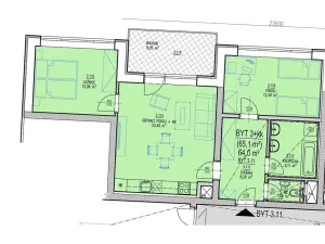 Prodej bytu 3+kk, Brno, Chvalovka, 73 m2