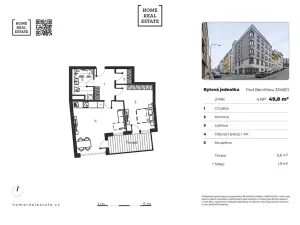 Prodej bytu 2+kk, Praha - Smíchov, Pod Barvířkou, 50 m2