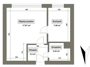 Prodej bytu 1+1, Zlín, Na Honech I, 33 m2