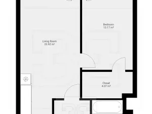 Pronájem bytu 2+kk, Praha - Vysočany, Poděbradská, 51 m2
