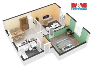 Prodej bytu 2+1, Kolín - Kolín V, Brankovická, 48 m2