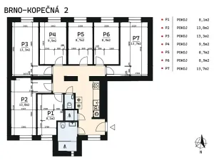 Prodej atypického bytu, Brno, Kopečná, 123 m2