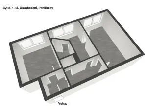 Prodej bytu 2+1, Pelhřimov, Osvobození, 60 m2