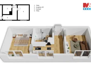 Prodej bytu 2+1, Týniště nad Orlicí, Okružní, 44 m2