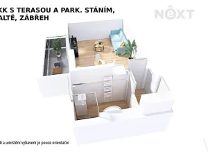 Pronájem bytu 1+kk, Zábřeh, Na Křtaltě, 30 m2