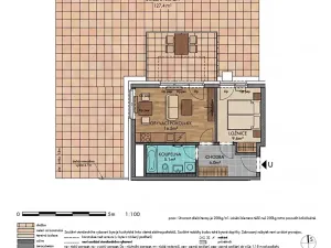 Pronájem bytu 2+kk, Praha - Vysočany, Pod Harfou, 38 m2