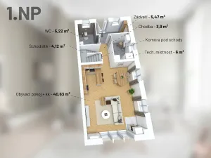 Prodej bytu 4+kk, Praha - Řepy, Otlíkovská, 125 m2