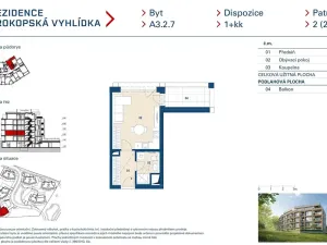 Prodej bytu 1+kk, Praha - Jinonice, Radlická, 29 m2