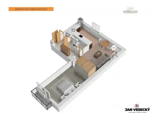 Pronájem bytu 2+kk, Praha - Kbely, Luštěnická, 49 m2