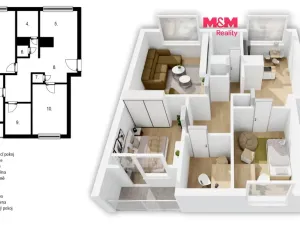 Prodej bytu 4+1, Zlín, Česká, 89 m2