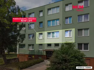 Prodej bytu 2+1, Ostrava - Dubina, Václava Košaře, 43 m2