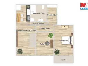 Prodej bytu 3+kk, Praha - Hostivař, Loučimská, 63 m2
