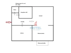 Prodej bytu 2+1, Ostrava, Gerasimovova, 52 m2