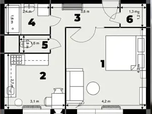 Prodej bytu 1+1, Praha - Čimice, Minická, 41 m2