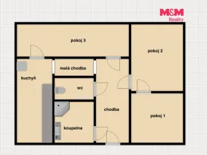 Pronájem bytu 3+1, Dobruška, Opočenská, 68 m2