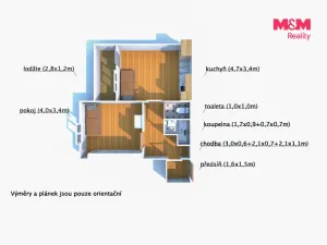 Prodej bytu 1+1, Písek - Pražské Předměstí, Jablonského, 41 m2