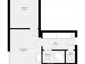 Pronájem bytu 2+kk, Příbram, Bratří Čapků, 50 m2