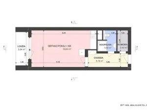 Pronájem bytu 1+kk, Hradec Králové, Jana Masaryka, 35 m2