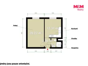 Pronájem bytu 2+kk, Plzeň - Bolevec, Kaznějovská, 40 m2