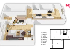 Prodej bytu 1+1, Česká Lípa, Železničářská, 42 m2