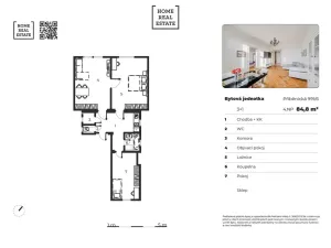 Prodej bytu 3+1, Praha - Žižkov, Příběnická, 85 m2