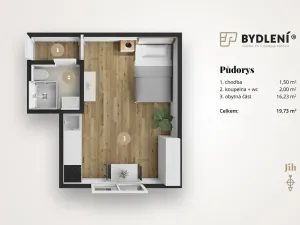 Pronájem bytu 1+kk, Teplice, Duchcovská, 19 m2