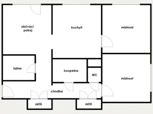 Prodej bytu 3+1, Most, Jaroslava Vrchlického, 68 m2