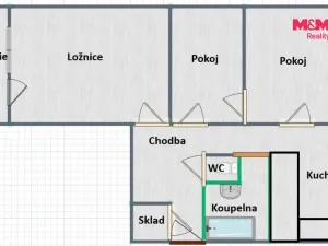 Prodej bytu 2+1, Rokytnice v Orlických horách, U Nádraží, 63 m2