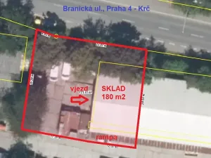 Pronájem skladu, Praha, Branická, 721 m2