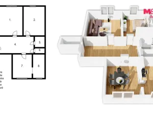 Prodej bytu 2+1, Hradec Králové - Pražské Předměstí, Kollárova, 84 m2