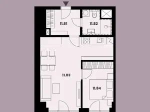 Prodej bytu 2+kk, Brno, Burešova, 53 m2