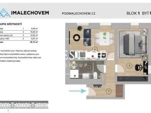 Prodej bytu 2+kk, Český Brod, Langova, 45 m2