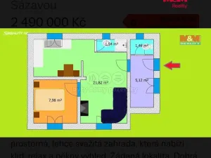 Prodej rodinného domu, Zruč nad Sázavou, Pod Březíčkem, 38 m2