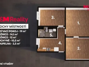 Prodej bytu 3+1, Děčín - Děčín IV-Podmokly, 65 m2