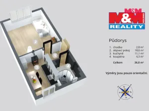 Prodej bytu 1+1, Děčín - Děčín VI-Letná, Želenická, 38 m2