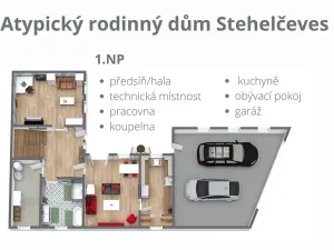 Pronájem rodinného domu, Stehelčeves, V. Moravce, 383 m2