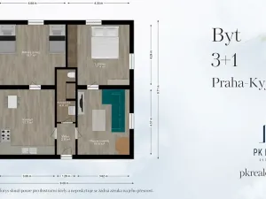 Prodej bytu 3+1, Praha - Kyje, Borečkova, 84 m2
