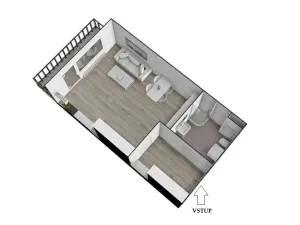 Pronájem bytu 1+kk, Rajhrad, Masarykova, 42 m2