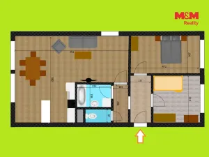 Pronájem bytu 3+kk, Praha - Kobylisy, Šiškova, 72 m2
