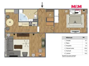 Prodej bytu 2+1, Volary, Sídl. Míru, 63 m2
