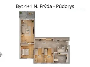 Prodej bytu 4+1, České Budějovice, N. Frýda, 87 m2