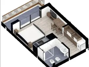 Prodej bytu 1+kk, Golem, Albánie, 32 m2