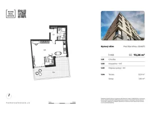 Prodej bytu 1+kk, Praha - Smíchov, Pod Barvířkou, 48 m2