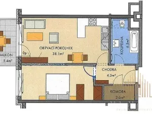 Pronájem bytu 2+kk, Praha - Střížkov, Zakšínská, 54 m2
