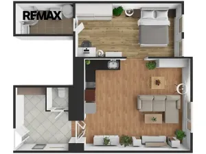Pronájem bytu 2+kk, Plzeň, Edvarda Beneše, 57 m2